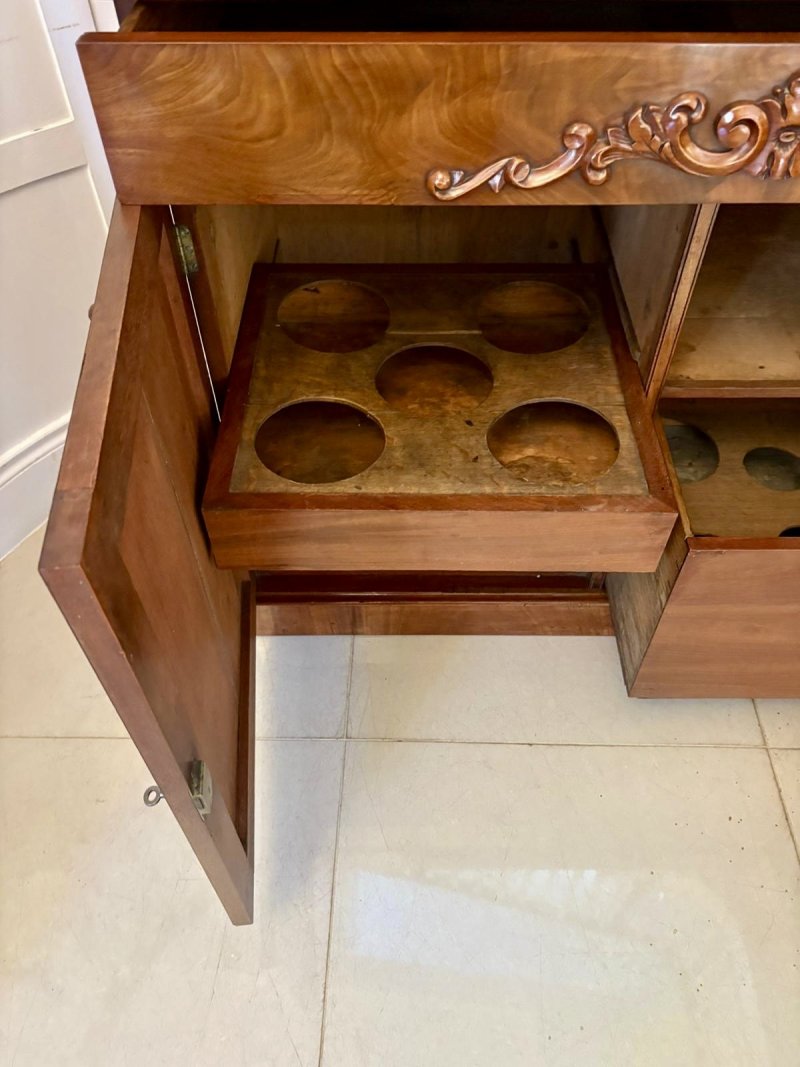 Antique Victorian Quality Figured Mahogany Two-Tiered Chiffonier / Sideboard